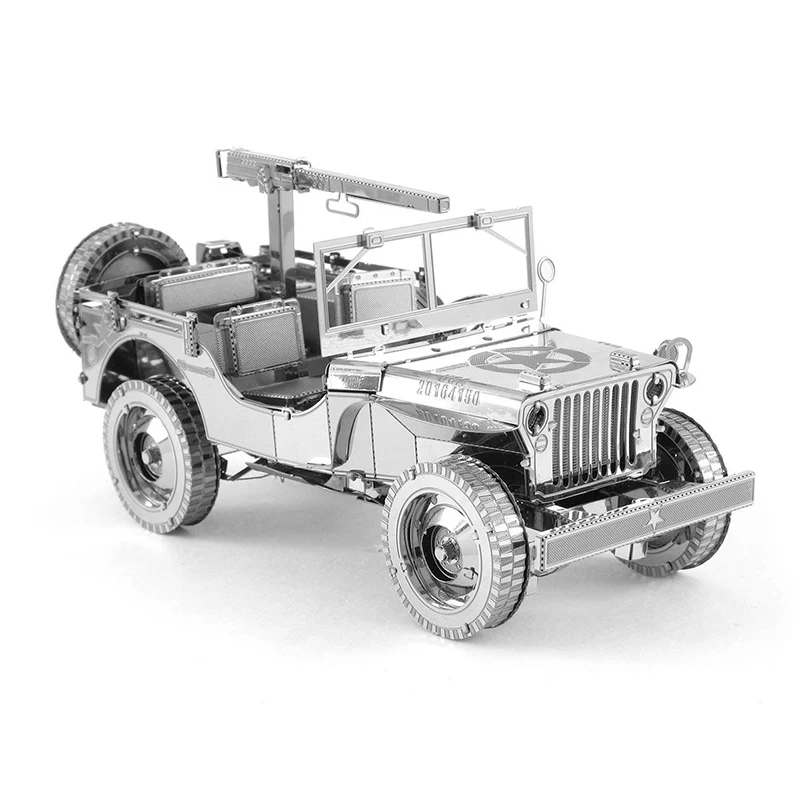 

3D Metal Puzzle WILLYS MB JEEP model KITS Assemble Jigsaw Puzzle Gift Toys For Children
