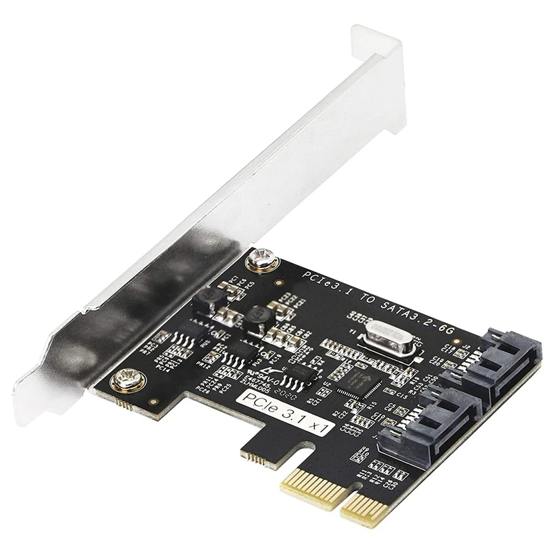 

PCI-E SATA Плата расширения PCIE3.1 до 2 портов SATA3.2 6 Гбит/с Твердотельный накопитель IPFS, адаптер для жесткого диска, карта Sup Port s HDD SSD