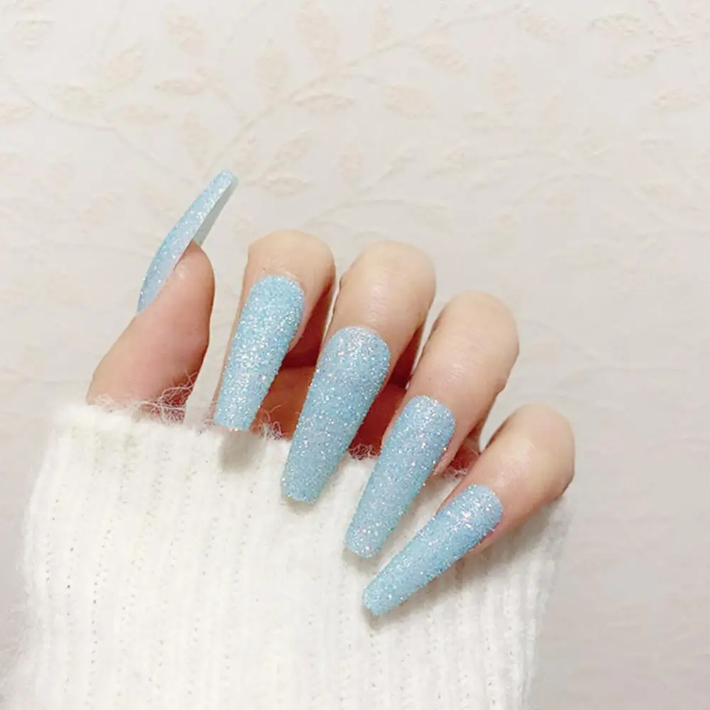

50% Hot Sale False Nails Fashion Gel Glitter ABS Shine Light False Nail Art Extension Tips for Daily Finger