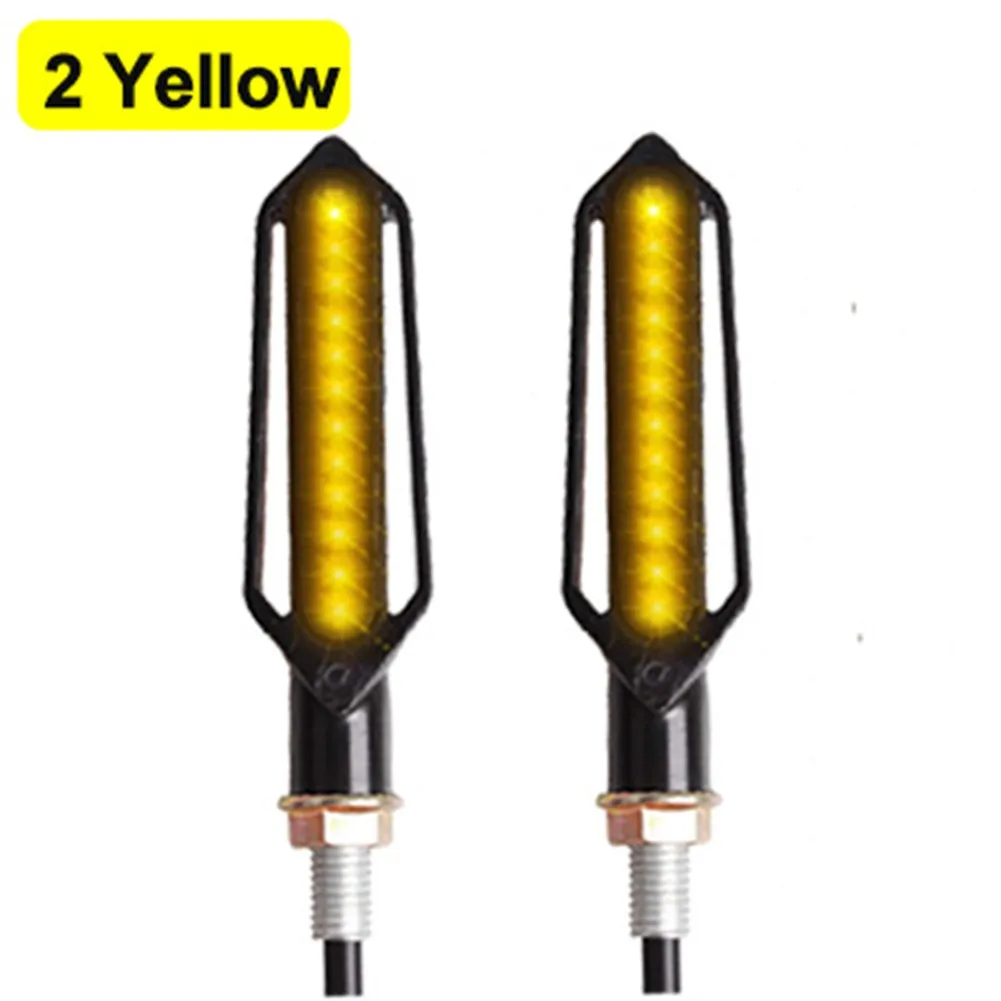 

2X 12V Motorcycle Turn Signal Daytime Running Brake Light Super Bright LED Car Front White Daytime Running Light