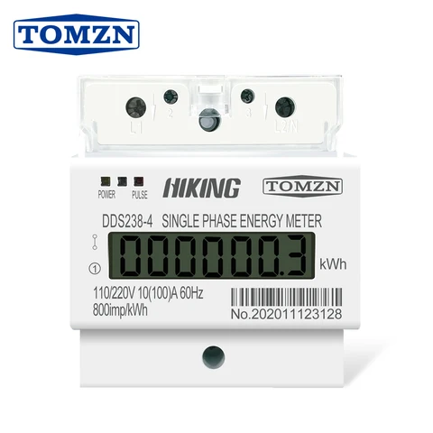 100A 110V 220V 50-60HZ LCD однофазный 2 провод 3 провода din-рейка кВт/ч Ватт час счетчик энергии для Америки