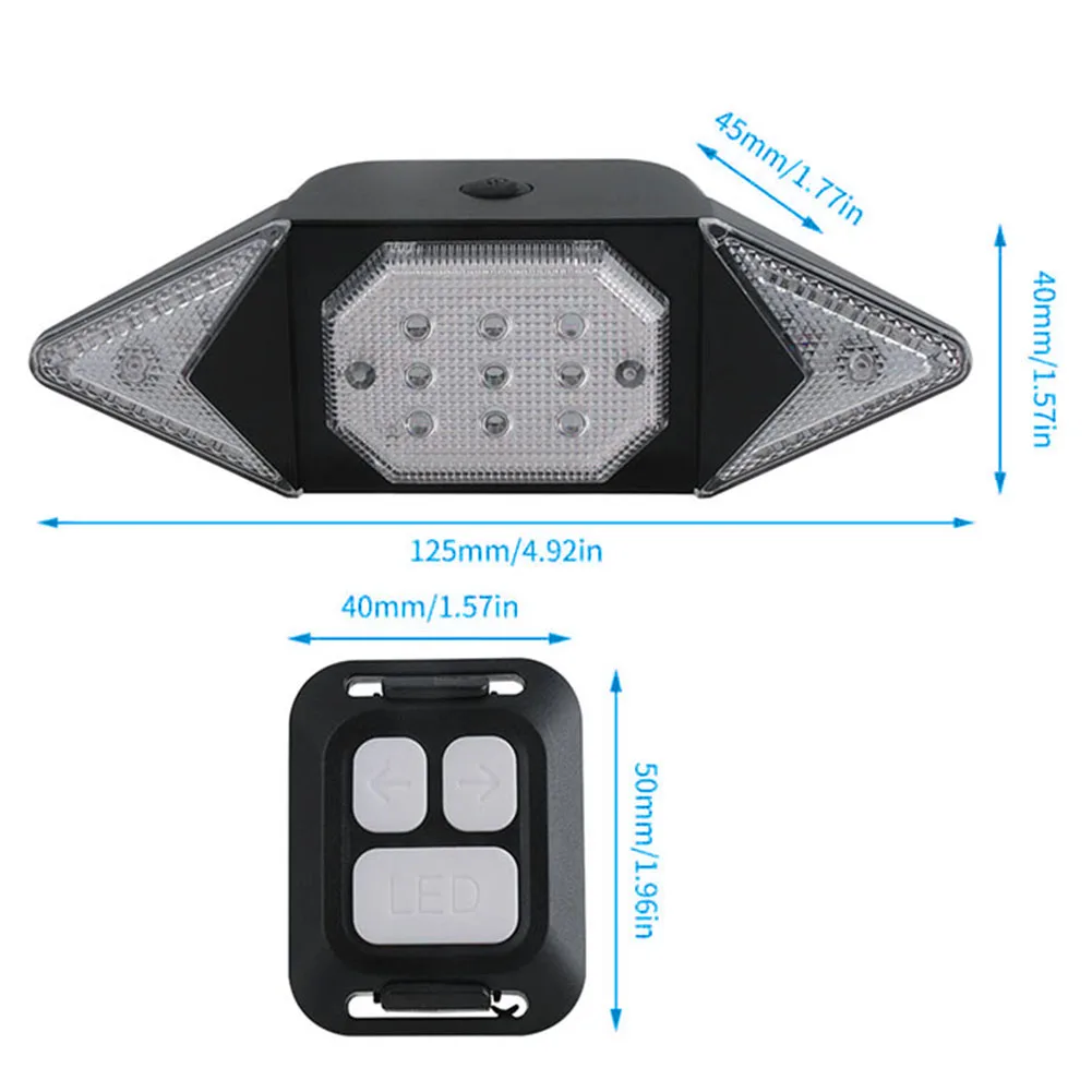 

USB Rechargeable Turning Signal Cycling Taillight Bicycle Light Remote Control Bicycle Accessories Replacement Parts