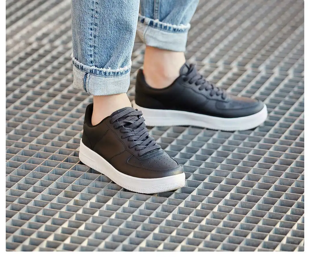 Винтажные кожаные туфли Youpin 90 точек Нескользящие износостойкие на толстой