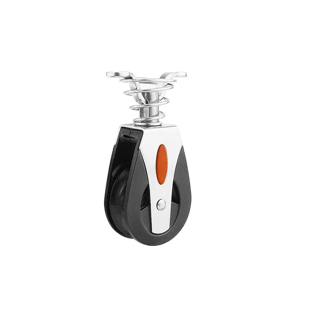 

1500Lbs Load Sheave Block Universal Head Single Pulley Swivel Sailboat Plain Bearing Block Rope Runner Boat Pilates Accessories