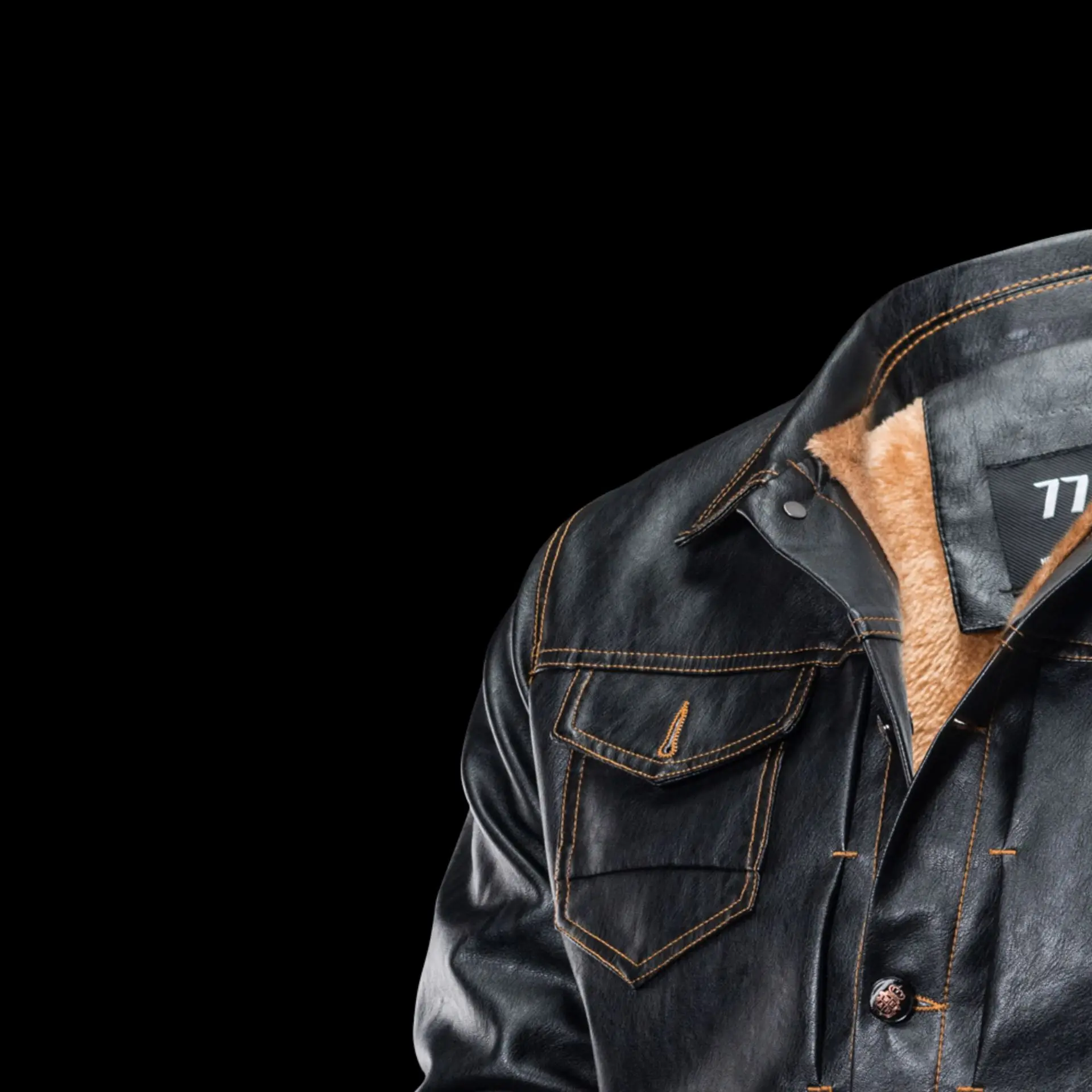 

Black PU Leather bomber Jackets Men 2020 Winter Spring Velvet Thicken multi-pocket Coat Homme Casual streetwear chaquetas hombre