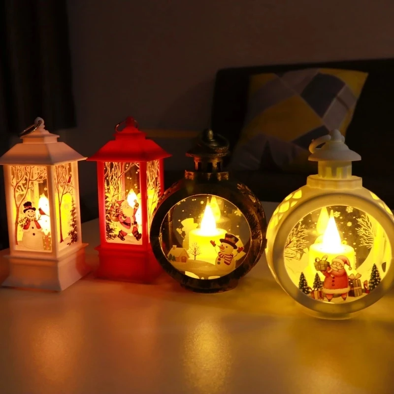 

Рождественские подвесные светильники в виде Санта-Клауса, рождественские украшения для дома, подвески на рождественскую елку, подарок на Н...