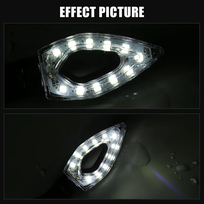 

EURS 11 LED Turn Signal Motorcycle led Light Indicator Blinker Universal Flashing Motor Bike Lights lamps White Amber 5 colors
