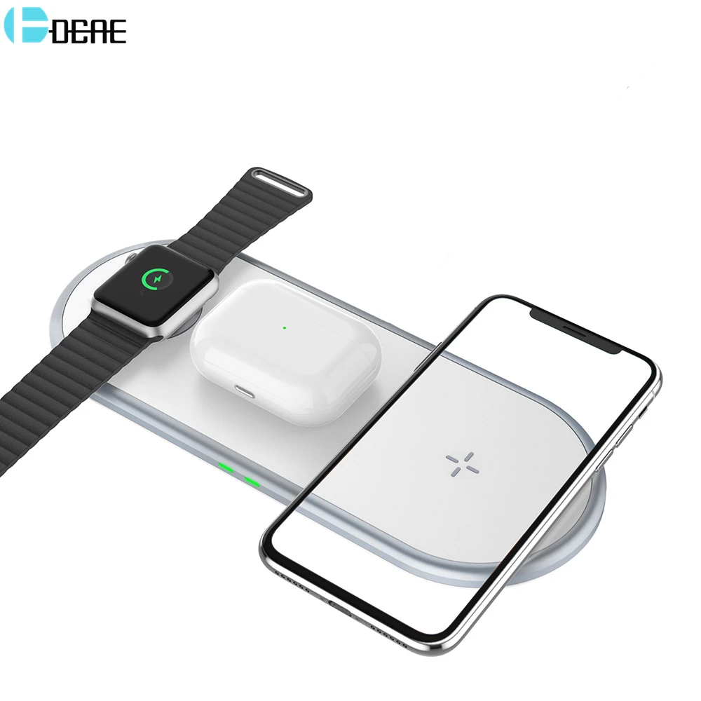 Беспроводное зарядное устройство 3 в 1 для Airpods Pro Apple Watch 5 4 2 iWatch 15 Вт Быстрая