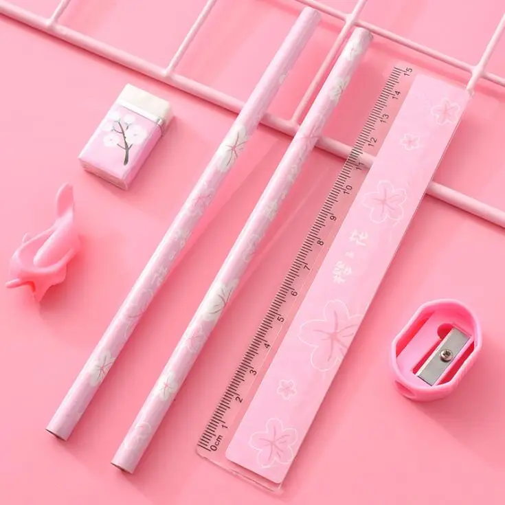 1 Набор деревянные карандаши Kawaii С мультяшным единорогом и кроликом HB для детей