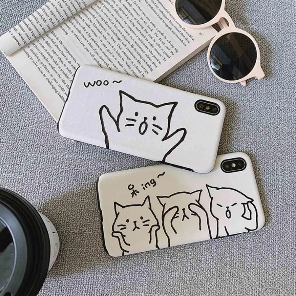 Милый однотонный мультяшный чехол для телефона iphone 6 6S plus 7 8 xr xs max oppo r9 r9s r11 r11s vivo x9s