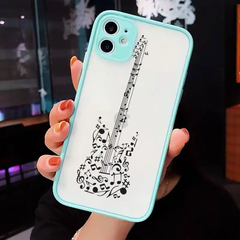 

Music violin notes funny Phone Cases Matte For iPhone 12 Mini 11 Pro XR XS Max 7 8 Plus X Hard PC Back Cover