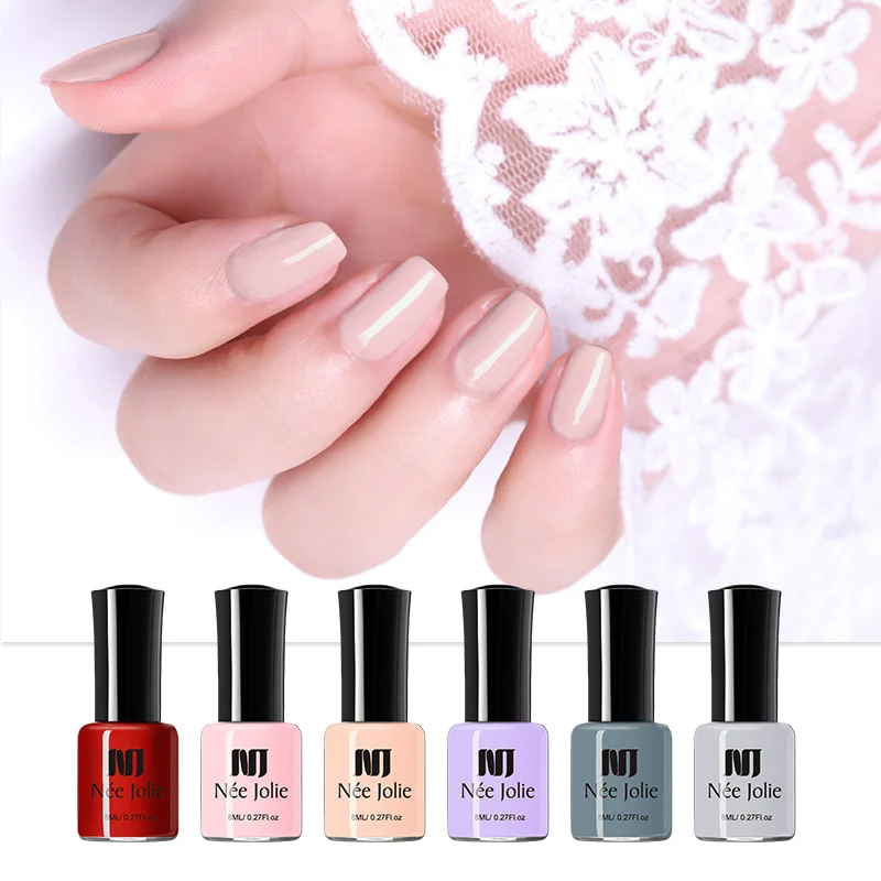 Однотонный лак для ногтей NEE JOLIE 8 мл цветной зеленого и красного цвета