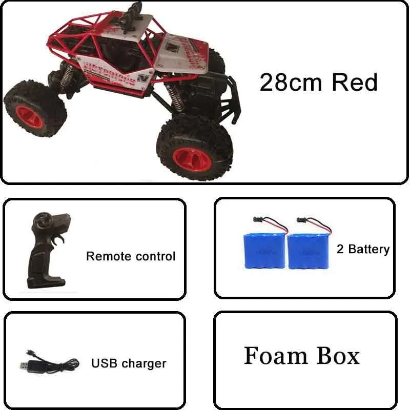 1:16 4WD автомобили RC автомобили обновленная версия 2,4G радиоуправляемые игрушечные машинки RC автомобиль высокоскоростные грузовики внедорожные Грузовики Игрушки для детей - Цвет: Foam Red 2 Battery
