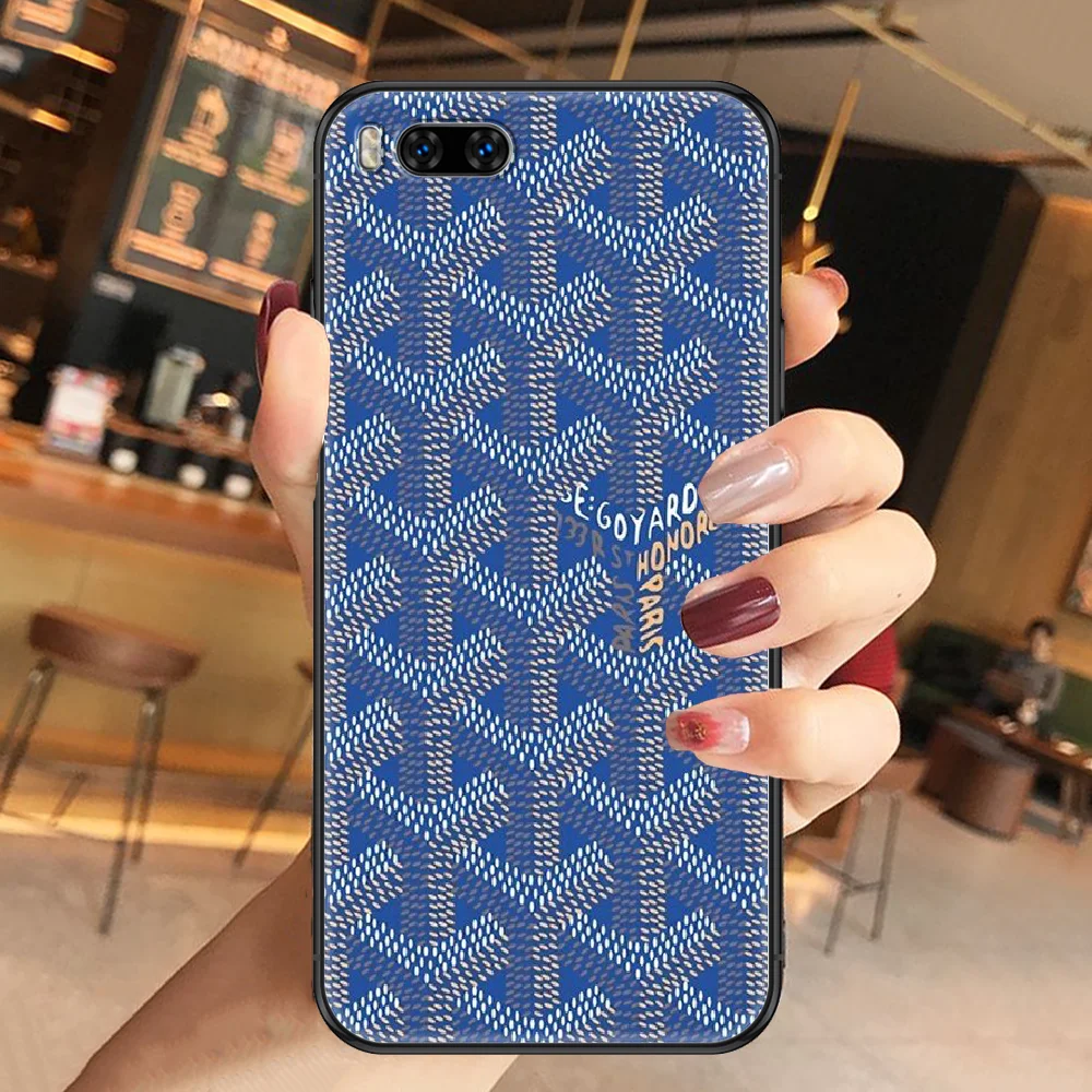 

Luxury Fashion Goyards Design Phone case For Xiaomi Mi Max Note 3 A2 A3 8 9 9T 10 Lite Pro Ultra black fashion coque pretty
