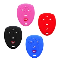 5 buttons silica gel skin key cover for chevrolet gmc enclave shell fob accessorise