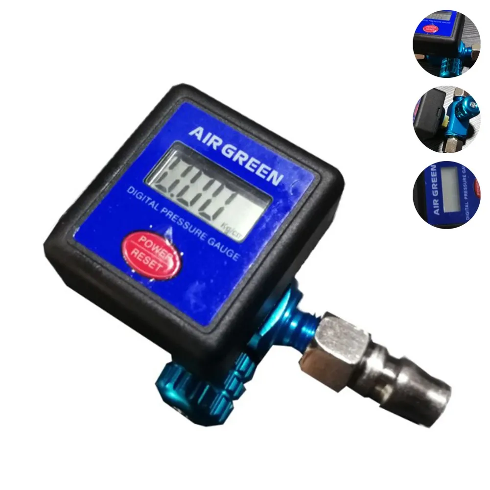 

Replacement Digital Air Regulator Digital Pressure Gauge Aluminum Auto-Off For Spray