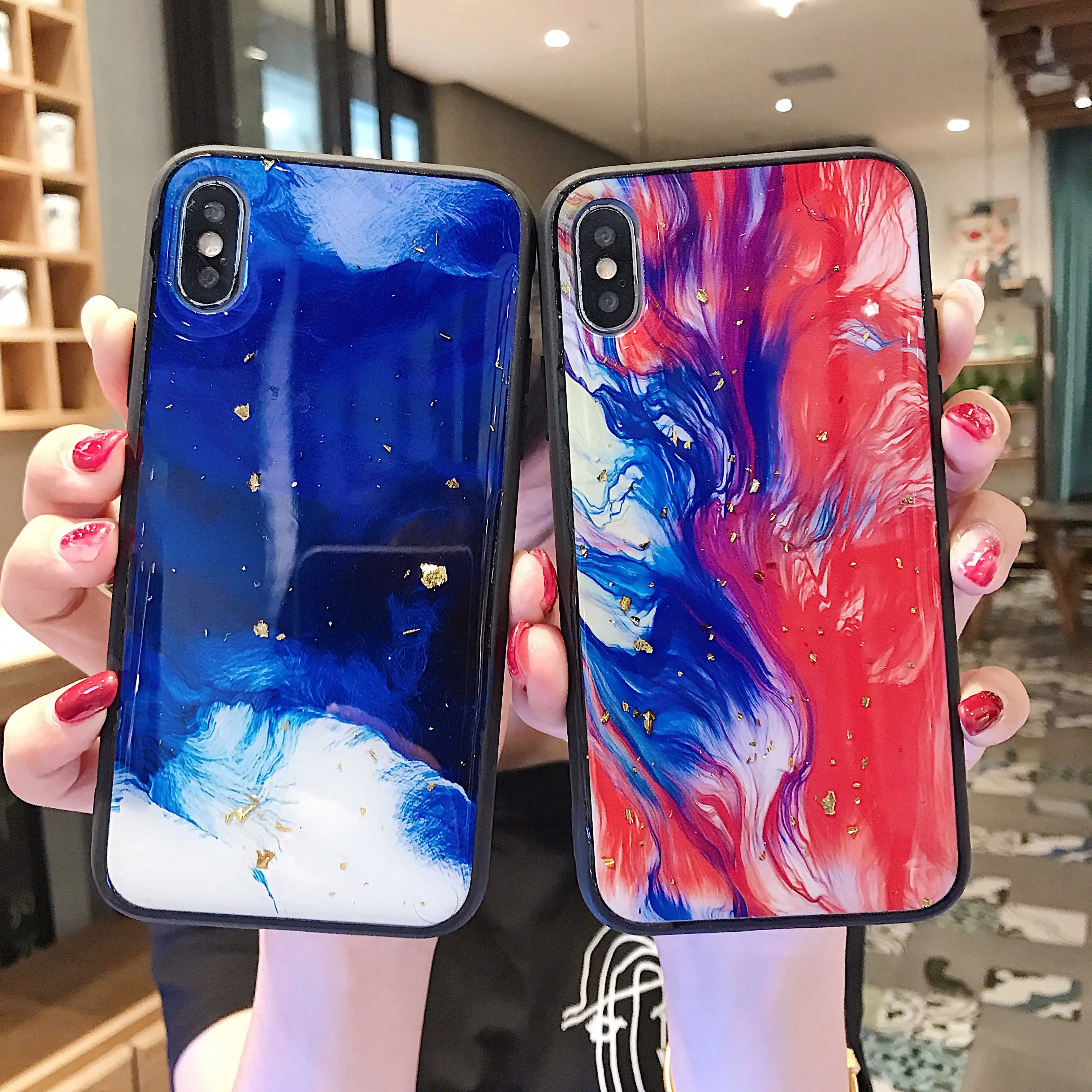 Роскошный золотой фольгой love чехол для samsung Galaxy S9 S8 плюс крышка для samsung Note 8 S9 note 9 10 чехол s10 плюс s10e J4 J6 J8