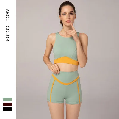 

New sports suit women summer casual shorts running fitness quick-drying clothes yoga clothes 2 piece suit yoga set