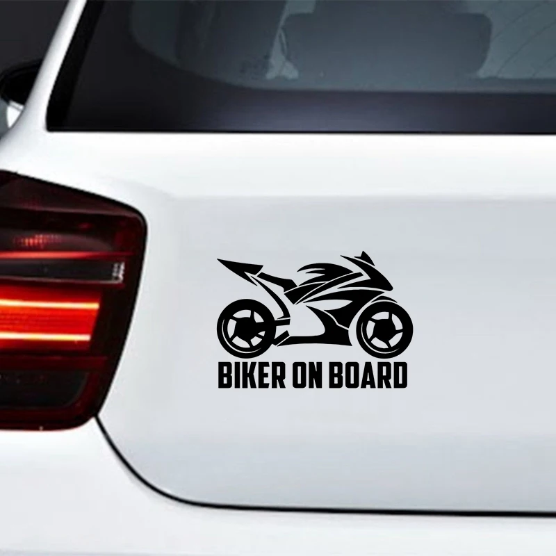 

Motorcycle Sticker biker on board Reflective Car Stickers Moto Auto Decal Funny JDM Vinyl On Car styling 20x14cm