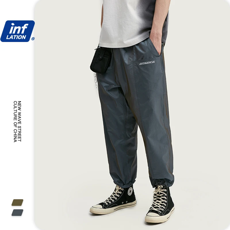 Новое поступление прямые мужские штаны с завязками уличная одежда брюки из