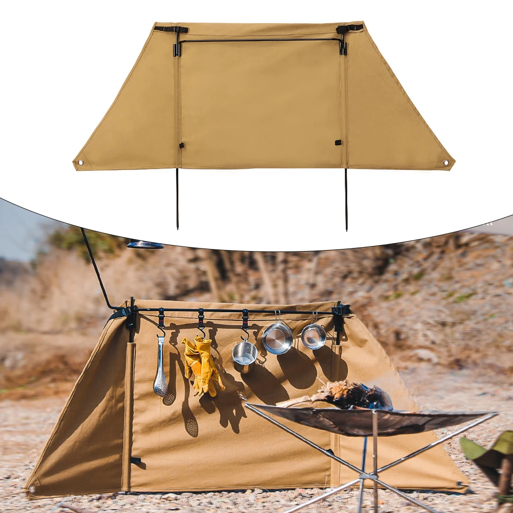 

Outdoor Camping Stove Windbreak, Non- Foldable Cooker Windshield