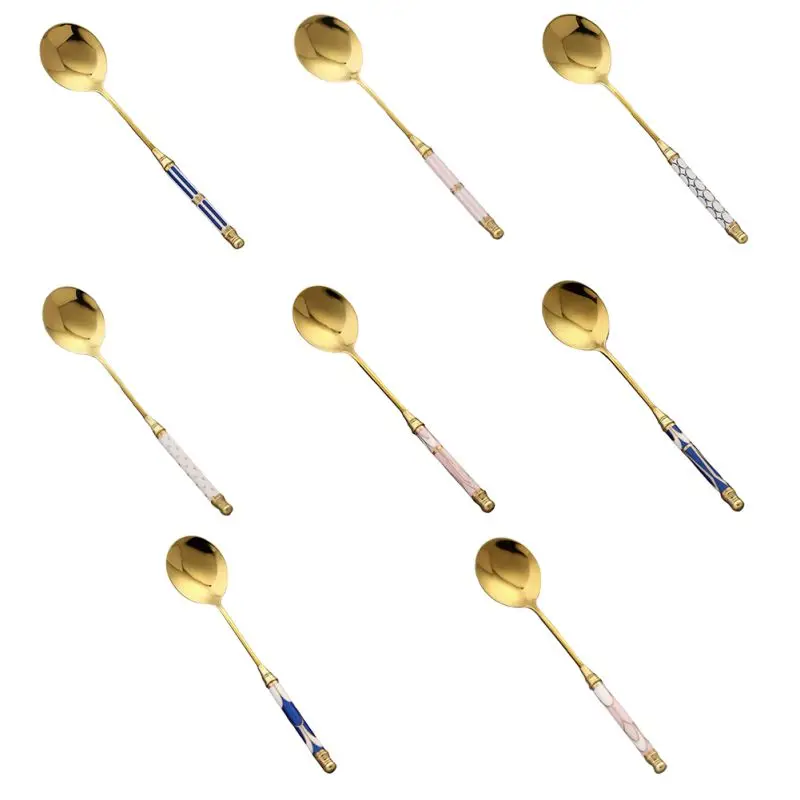 

1pcs Gold Cutlery Creative Forks Knives Spoons Stainless Steel Dinnerware Silverware Flatware Household Kitchen Accessories