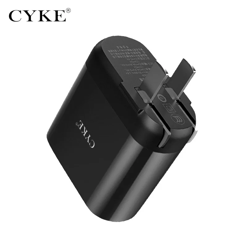 CYKE новый двойной USB интерфейс QC3.0 Быстрая зарядка PD18W складное Цифровое зарядное