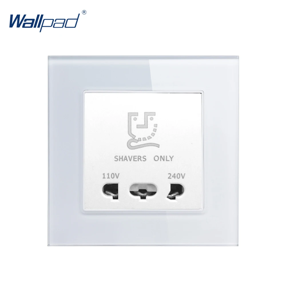 Розетка для бритвы Wallpad Хрустальное стекло 110-250 В Европа Великобритания