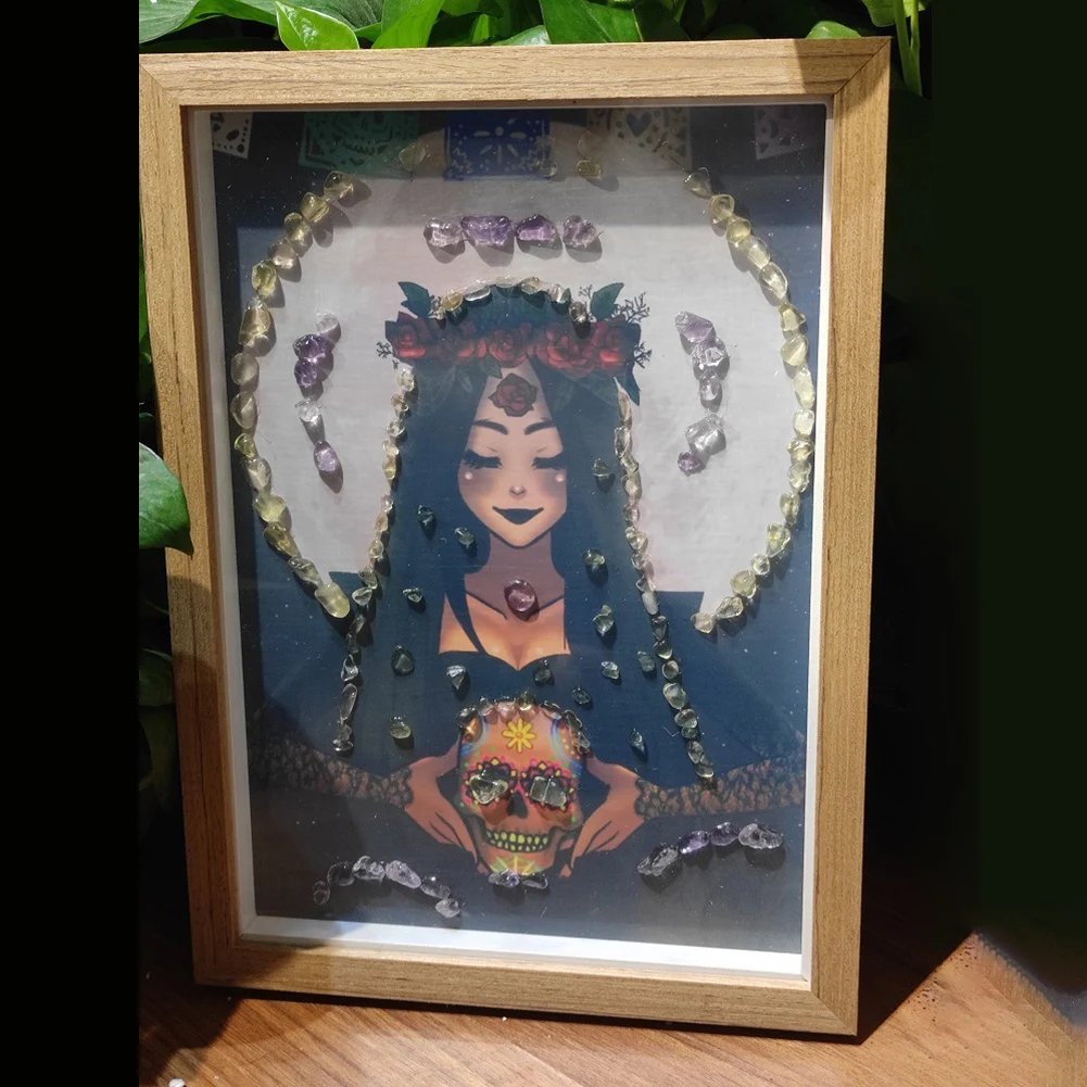 

Новая картина из натурального энергетического излечения, Хрустальная картина, ремесло, рисование, Настенная картина, рамка для гостиной, до...