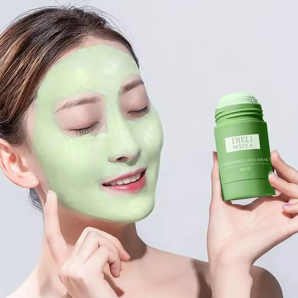 

Green Tea Mask Oil Control Acne Clearing Mask Cleansing Beauty Mud Face Fine Blackhead Mask Pores Care Moisturizing Skin T3Q6
