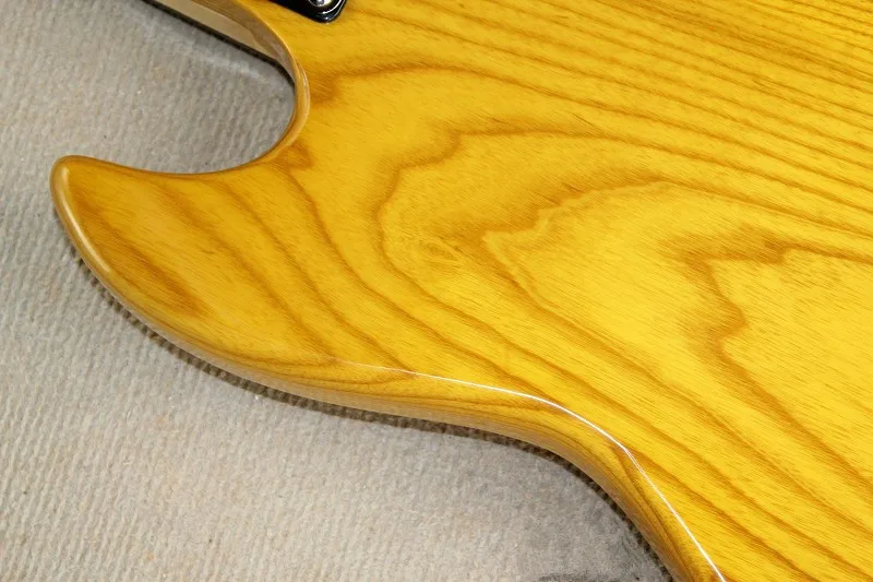 Китайская гитара factory custom new Natural Ash Body 4 струны Jazz Bass guitar бесплатная доставка см.