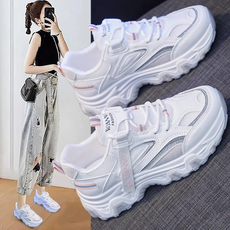 

Women's Shoes Spring 2021 Women Sports Shoes Women Platform Casual Sneakers Fashion Trainers Women Flats Vulcanized Shoes