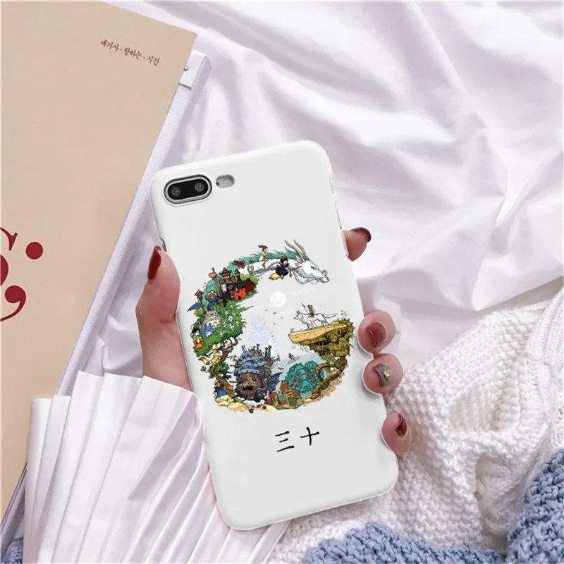 Bonito Тоторо, гибли Аниме Миядзаки Viagem de Chihiro Kaonashi Мягкий ТПУ Caso de Telefone кларо Para iPhone 7 8 Plus 6 5 Max 4