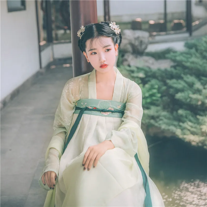 

2019 летний женский Hanfu костюм для классических танцев сказочное платье Тан костюм платье Женские китайские традиционные платья одежда SL1243