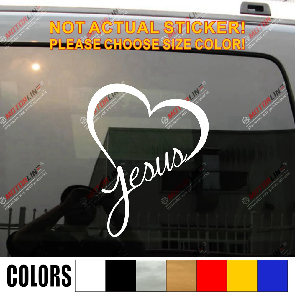 Наклейка на автомобиль с изображением Иисуса сердца винил Бог любовь Христос