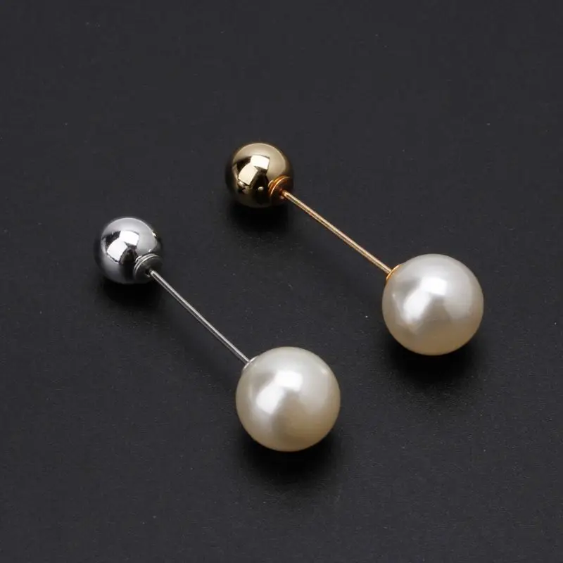 5Pcs Classic Imitation Double Pearl Brooches Sweater Shawl Clip Safety Pin Women 62KE | Украшения и аксессуары