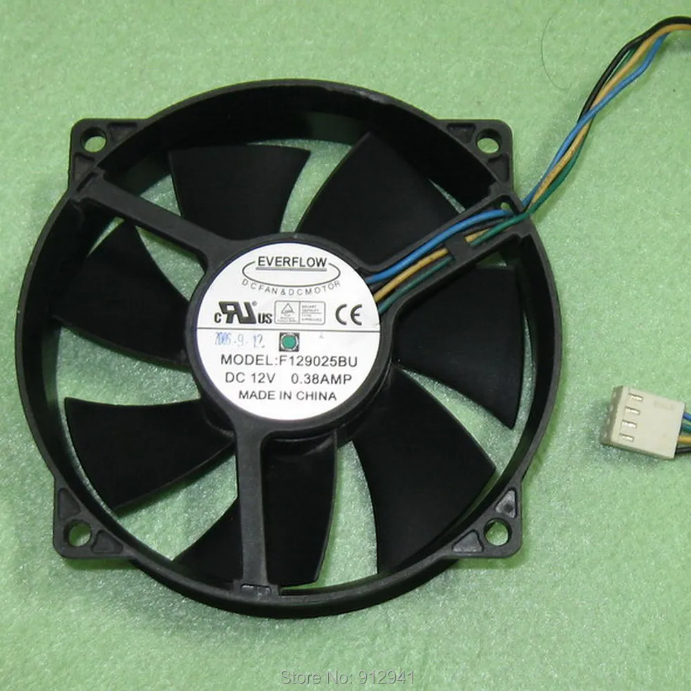 B148 EVERFLOW F129025BU 9225 92 мм/80 мм x 25mm PWM круглый кулер охлаждения вентилятор DC 12V 0.38A 4