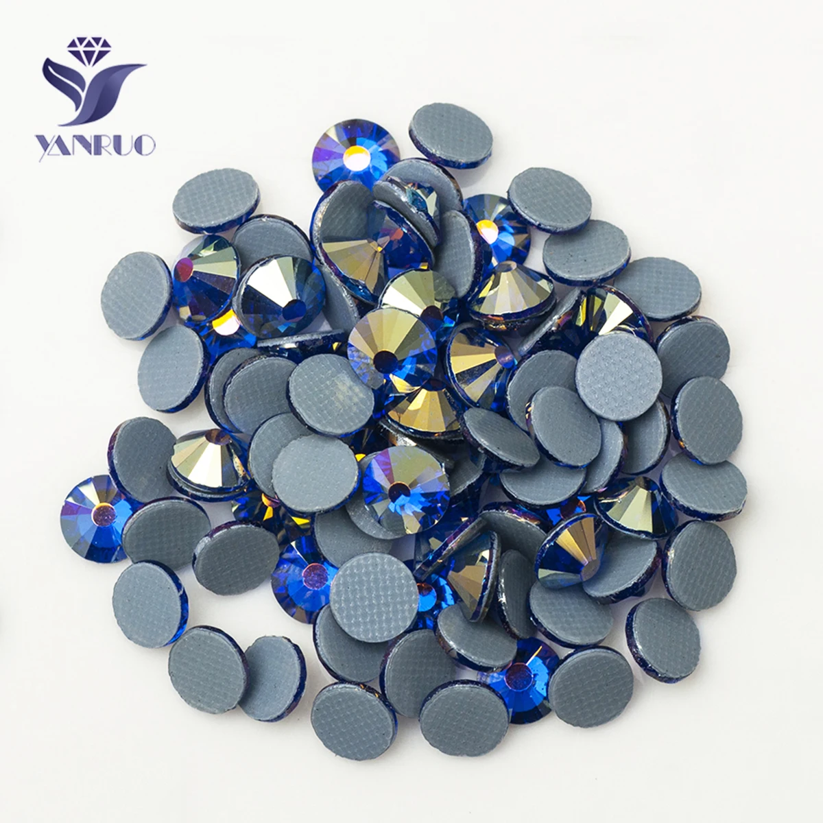 

Аппликации YANRUO 2058HF Sapphire AB Стразы для свадебных платьев Горячая фиксация с кристаллами переводное стекло