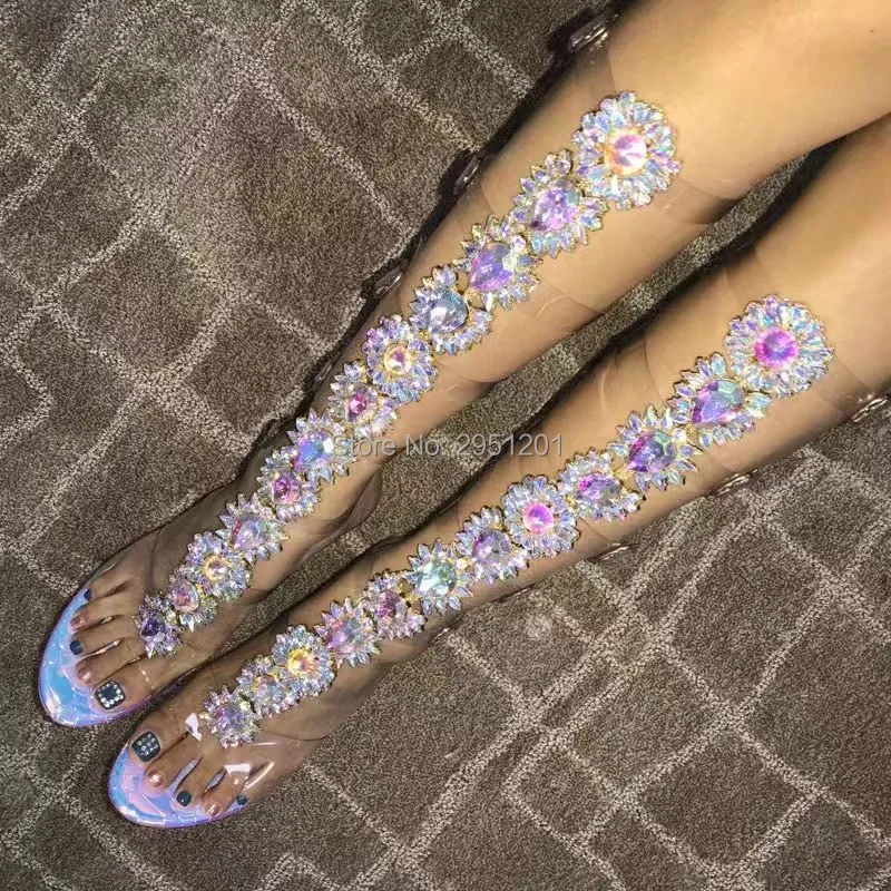 Пикантные прозрачные сандалии гладиаторы из пвх женская обувь с открытым носком