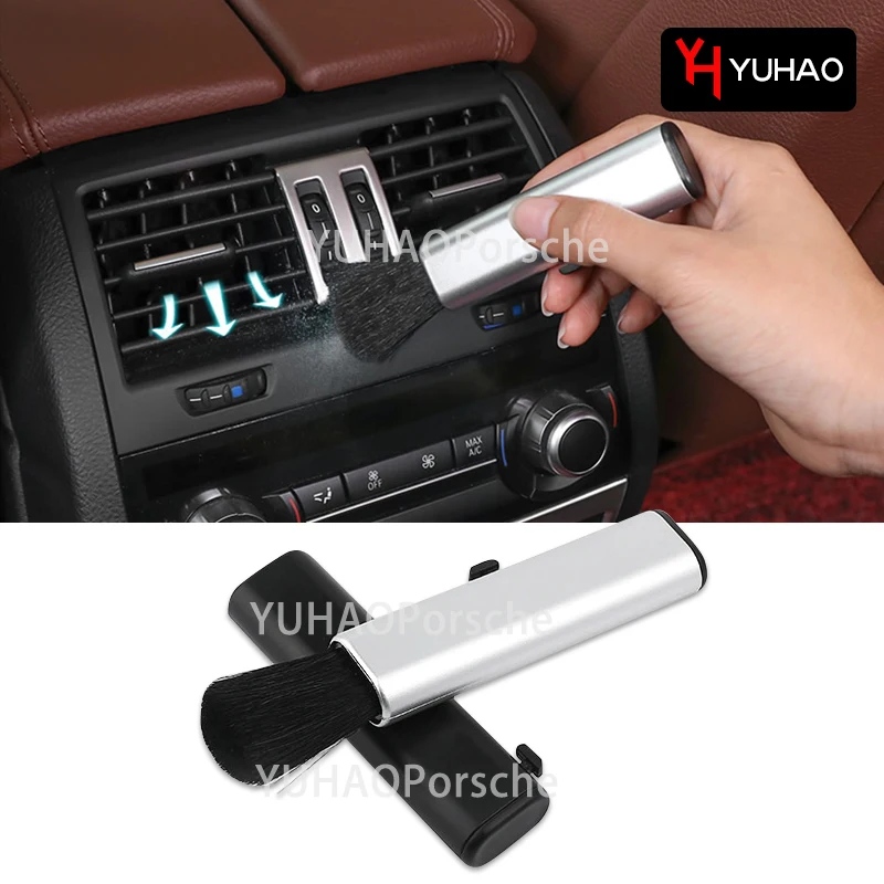 

Car Air Outlet Steering Wheel Multifunctional Dust Removal Cleaning Brush For Porsche Macan Cayenne Panamera Interior Supplies