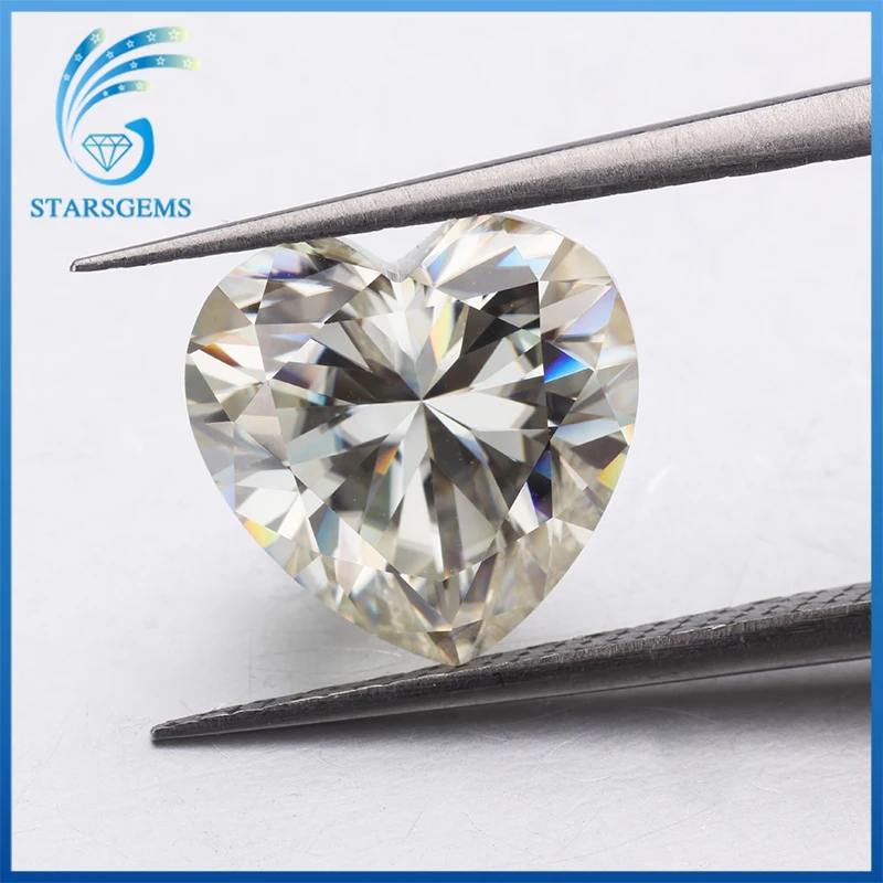 STARSGEM сердце shpat Тест Положительный VVS 10*10 мм Свободный Муассанит 4ct для