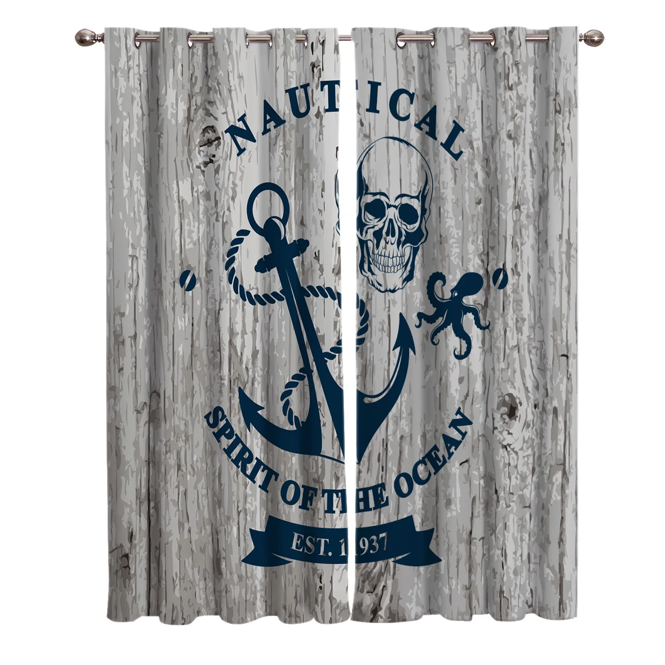 Винтажные шторы с черепом и якорем занавески для гостиной кухни закрытые окна