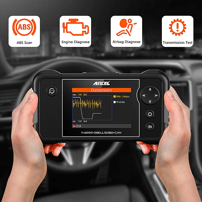Ancel FX2000 OBD2 сканер четыре системы ODB2 Автомобильные диагностические инструменты