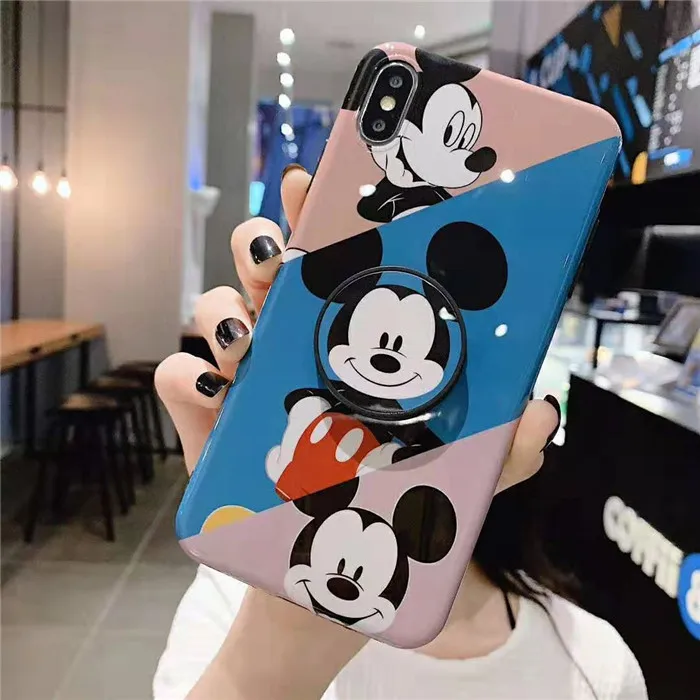Для iPhone 11 Pro MAX забавные мультяшные милые очаровательные девчачьи мышь утка кронштейн Blue Ray IMD чехол для iPhone XR XS MAX X 6 6S 7 8 Plus - Цвет: 20