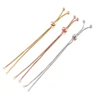 10 шт., регулируемые цепочки из латуни с фианитом для браслетов