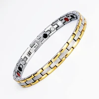 korean version net red explosion titanium steel pineapple pattern stainless single row magnet mens bracelet