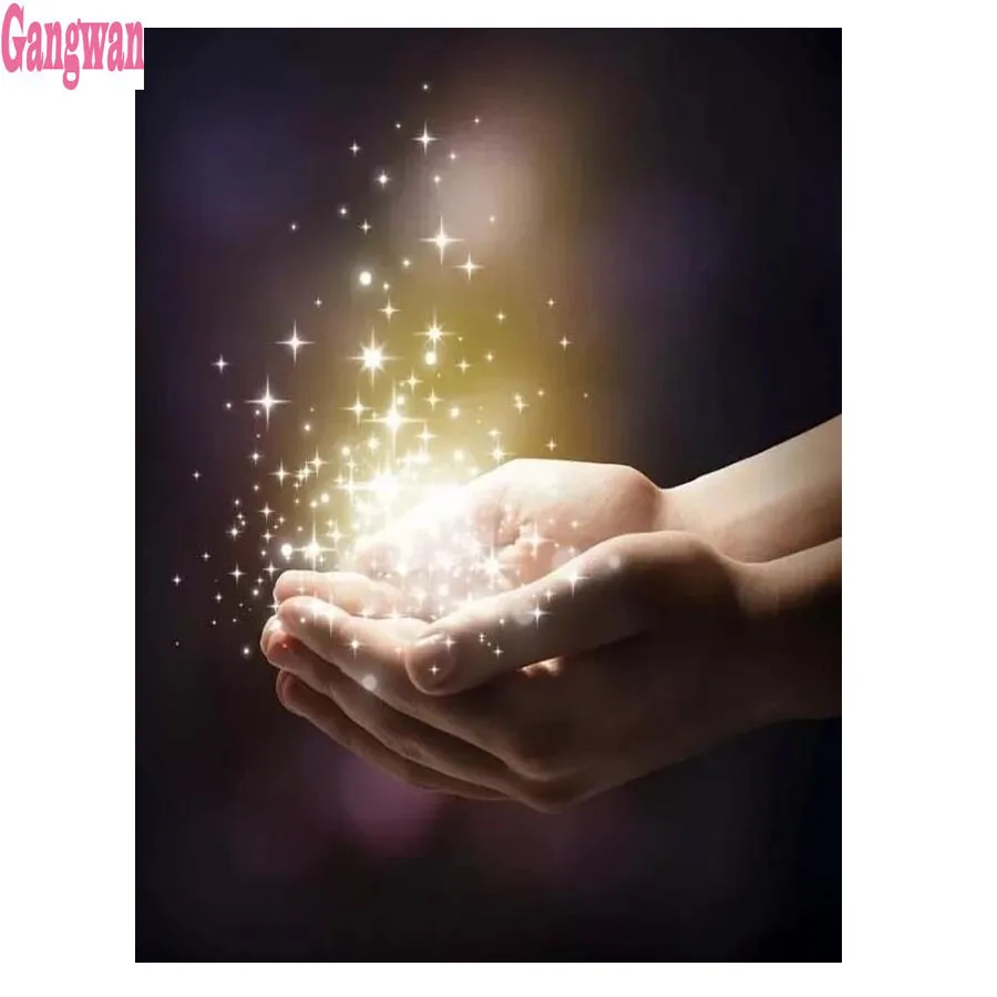 

full square round diamond painting Magical hands, mosaic diamond embroidery round diamond wall stickers decoration stitch cross