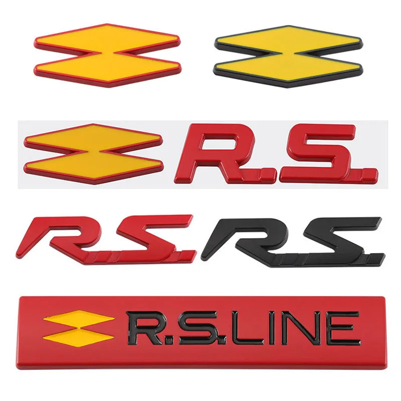 Автомобильная наклейка RS с эмблемой для Renault Line Clio Megane Scenic laguna Logan Koleos Sandero saffane