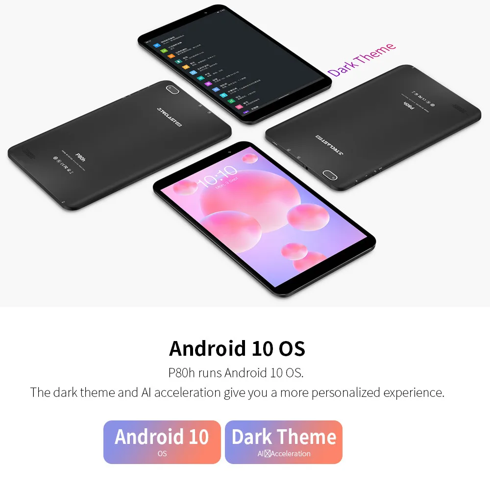 teclast p80h 8 inch tablet android 10 0 os quad core 2gb ram 32gb rom phone dual cameras 1280800 ips wifi gps 4000mah battery free global shipping