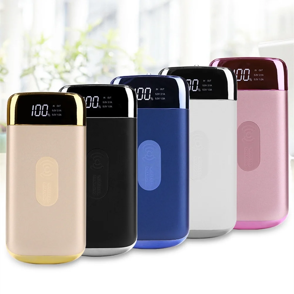 QI Беспроводное зарядное устройство 30000 мАч внешний аккумулятор для iPhone Samsung Xiaomi с